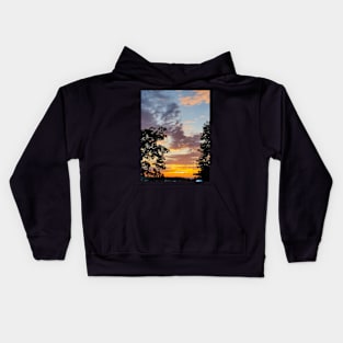 Golden Lavender Sunset Kids Hoodie